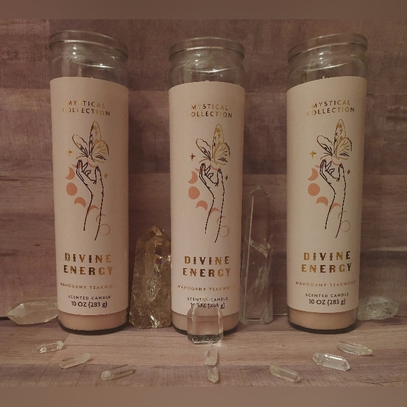 1 DAY SALE! Mahogany Teakwood Scented Candle Mystical Collection's Divine Energy - Picture 3 of 5